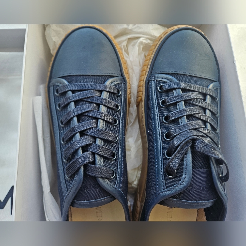 NWT Me+Em Navy Canvas Sneakers Size 38 - Picture 2 of 6